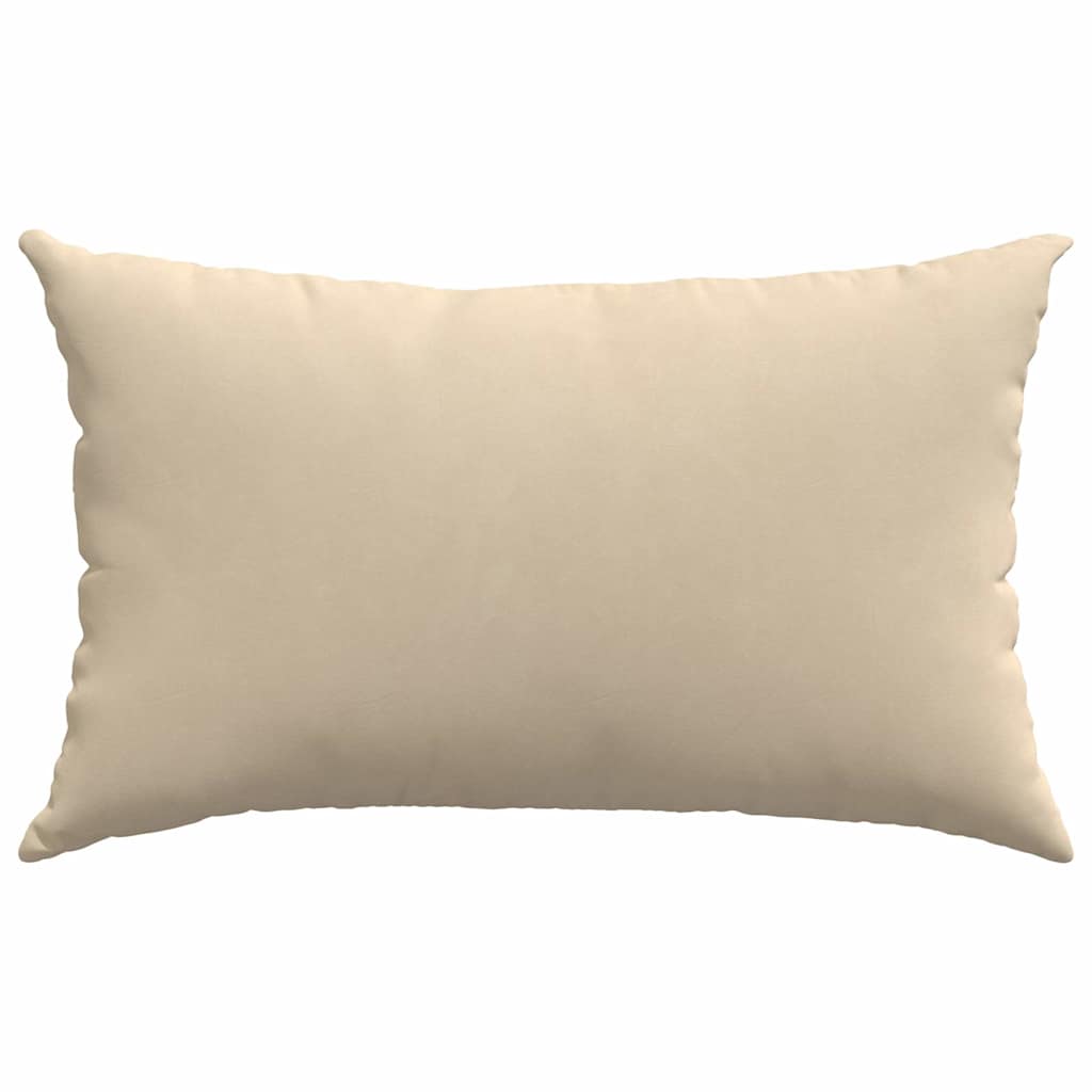 Cuscini da Divano 2 pz Tessuto Crema 50 x 30 cm