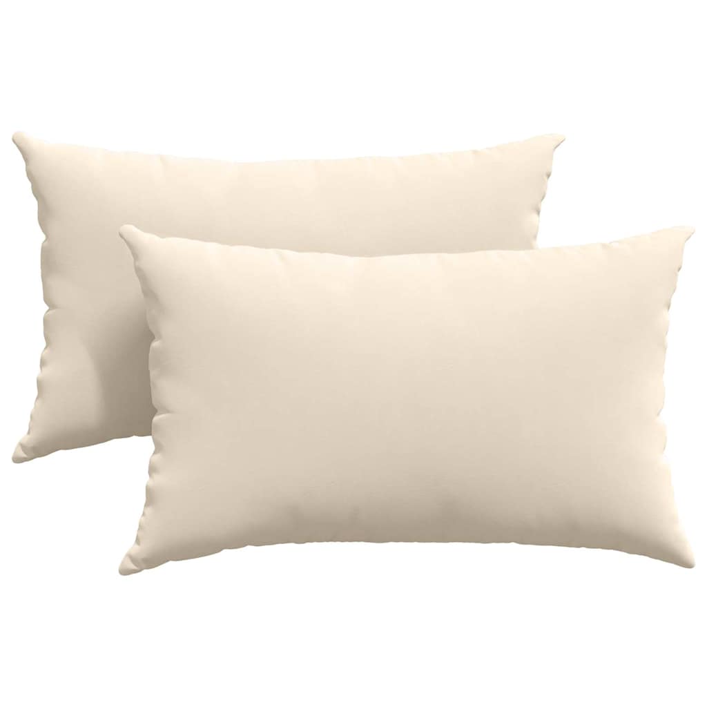 Cuscini da Divano 2 pz Tessuto Beige 50 x 30 cm