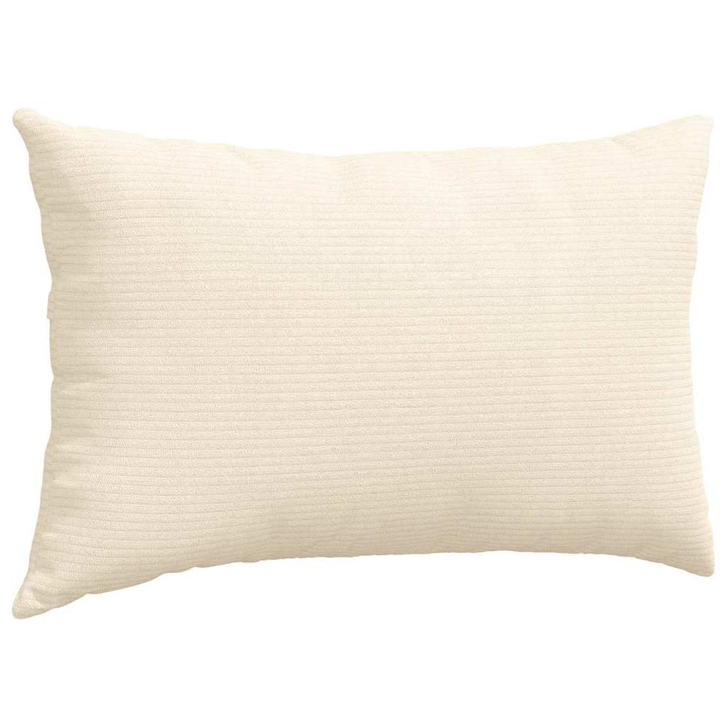 Cuscini da Divano 2 pcs Crema 50 x 30 cm Tessuto in Cords