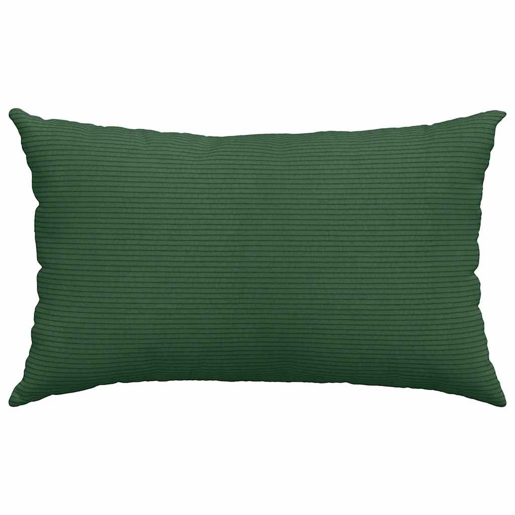 Cuscini da Divano 2 pcs Verde Scuro 50 x 30 cm Tessuto in Cords