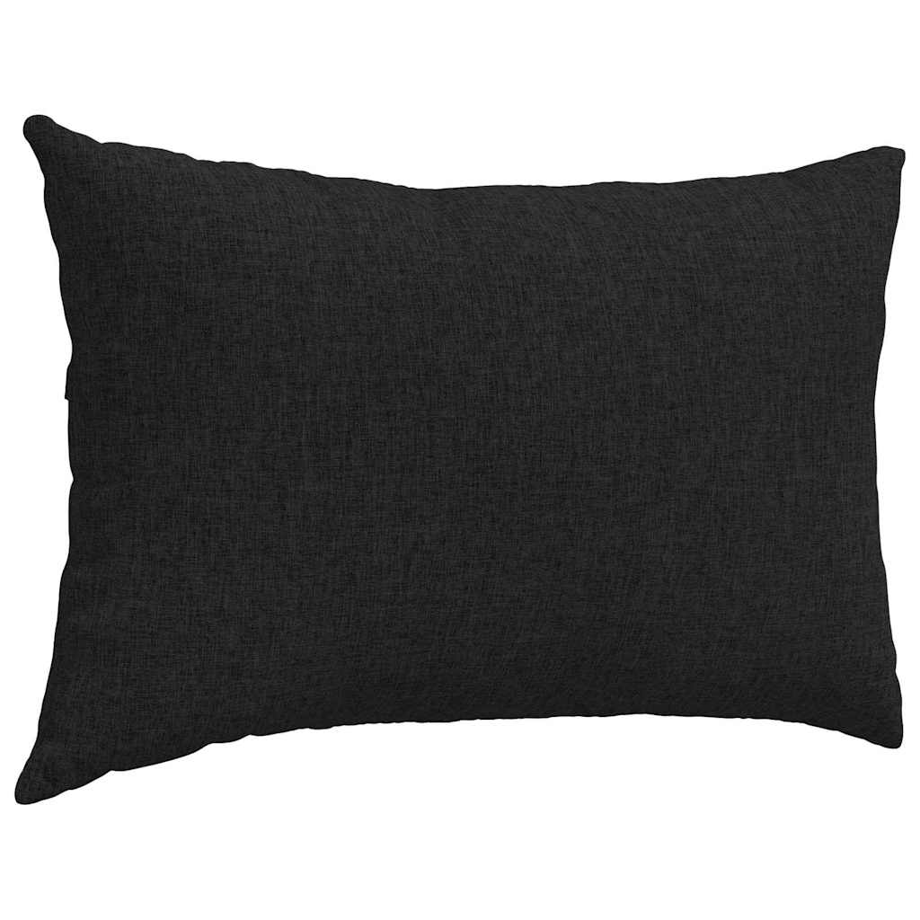 Cuscini da Divano 2 pz Tessuto Nero 60 x 40 cm