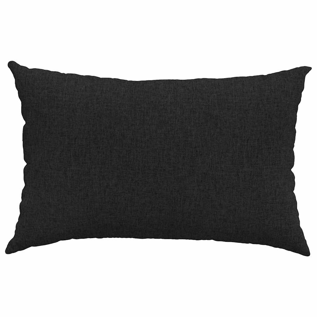 Cuscini da Divano 2 pz Tessuto Nero 60 x 40 cm