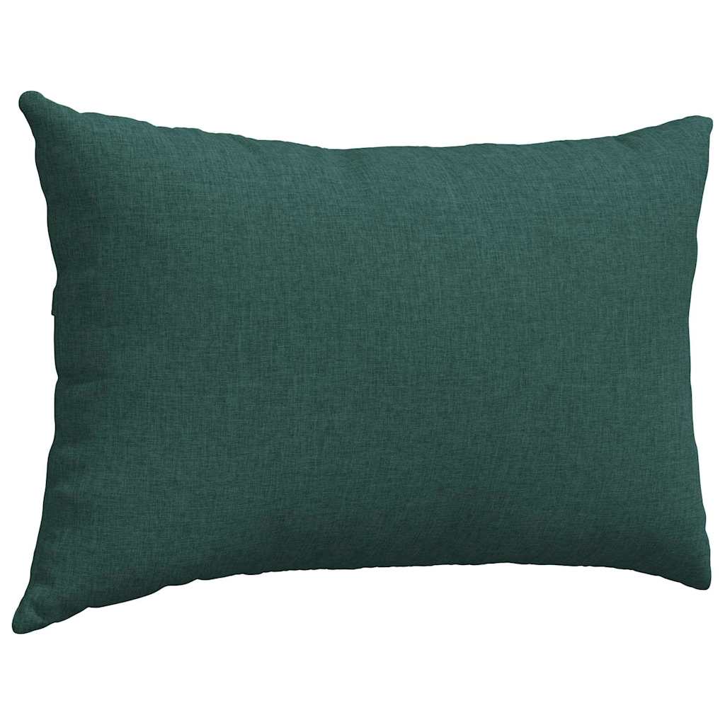 Cuscini da Divano 2 pz Tessuto Verde Scuro 60 x 40 cm