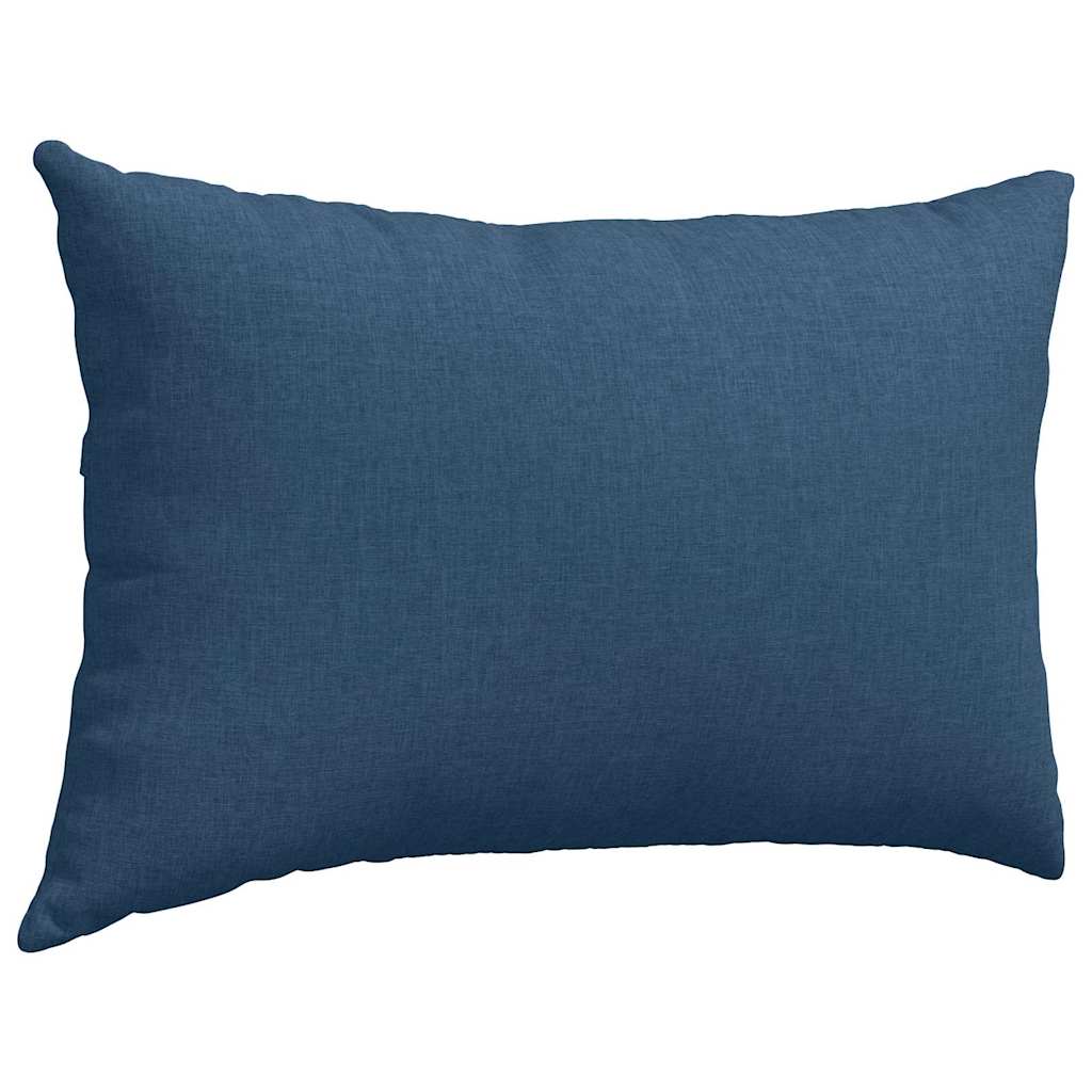 Cuscini da Divano 2 pz Tessuto Blu 60 x 40 cm