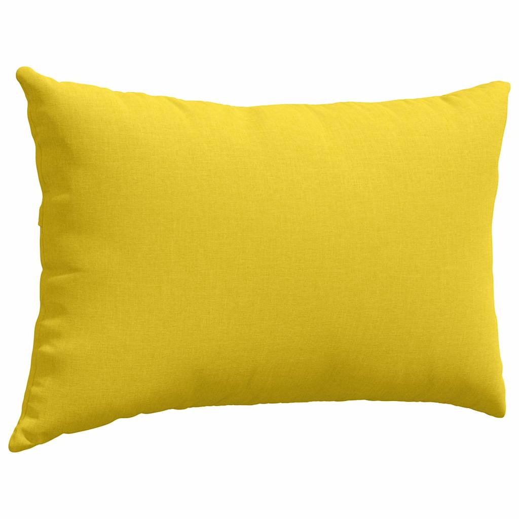 Cuscini da Divano 2 pz Tessuto Giallo Chiaro 60 x 40 cm