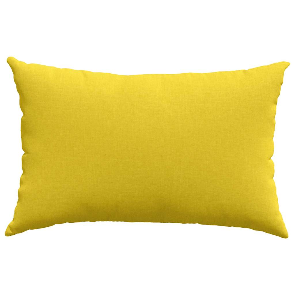 Cuscini da Divano 2 pz Tessuto Giallo Chiaro 60 x 40 cm