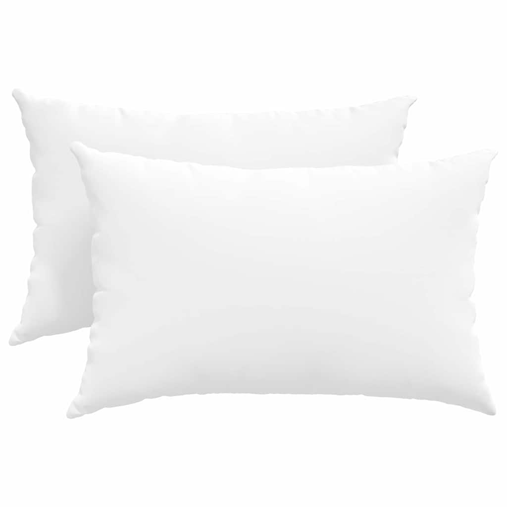 Cuscini da Divano 2 pz Tessuto Bianco 60 x 40 cm