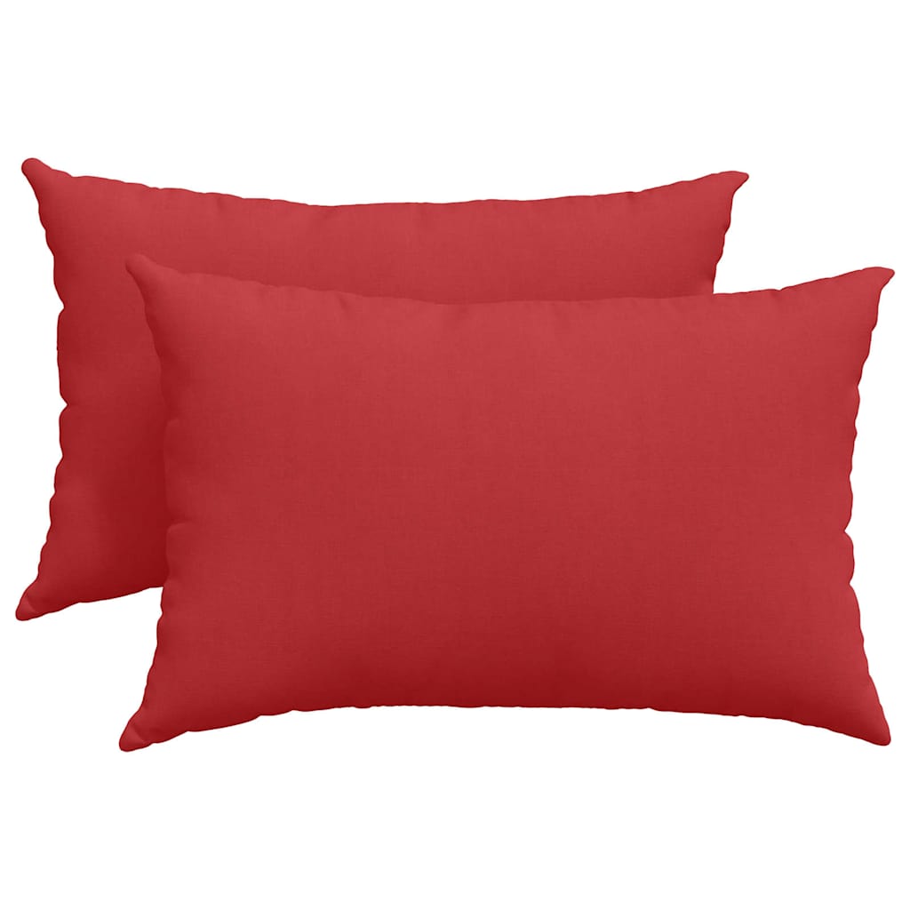 Cuscini da Divano 2 pz Tessuto Rosso 60 x 40 cm