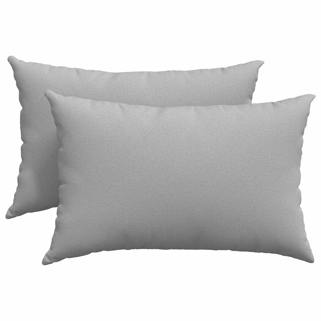 Cuscini da Divano 2 pz Tessuto Grigio Nuvola 60 x 40 cm