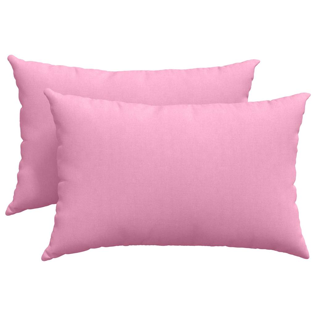 Cuscini da Divano 2 pz Tessuto Rosa 60 x 40 cm