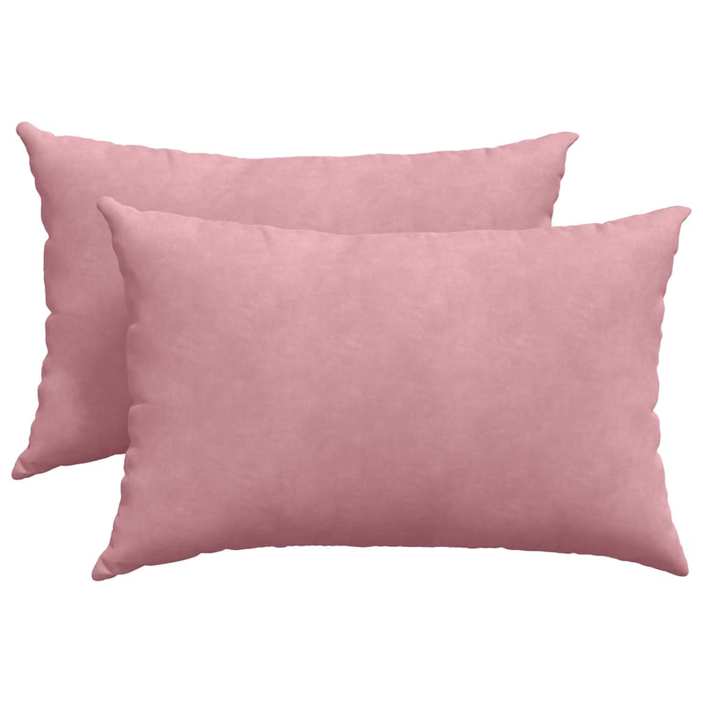 Cuscini da Divano 2 pcs Rosa 60 x 40 cm Tessuto in Cords
