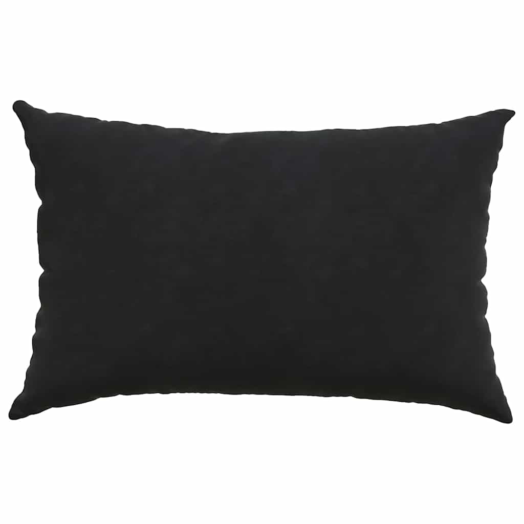 Cuscini da Divano 2 pcs Nero 60 x 40 cm Tessuto in Cords