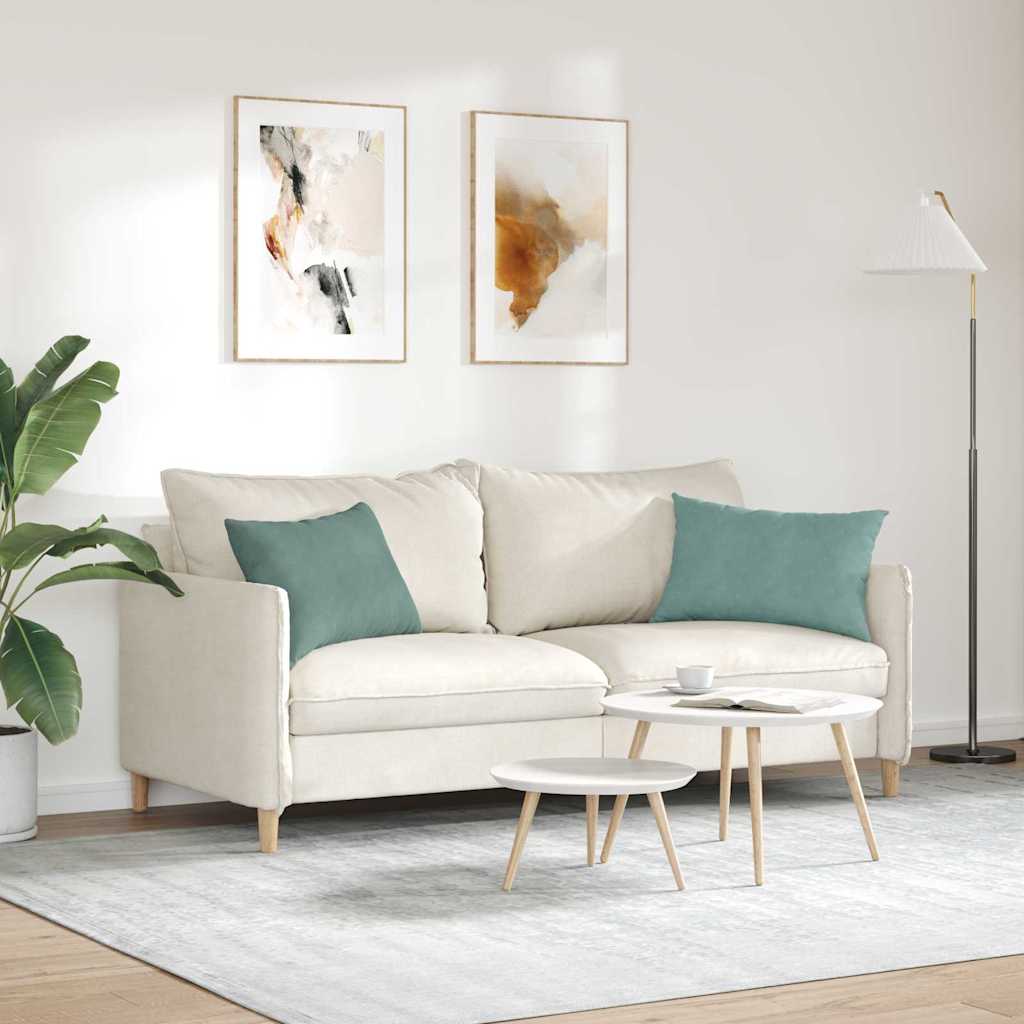 Cuscini da Divano 2 pcs Verde Mare 60 x 40 cm Tessuto in Cords