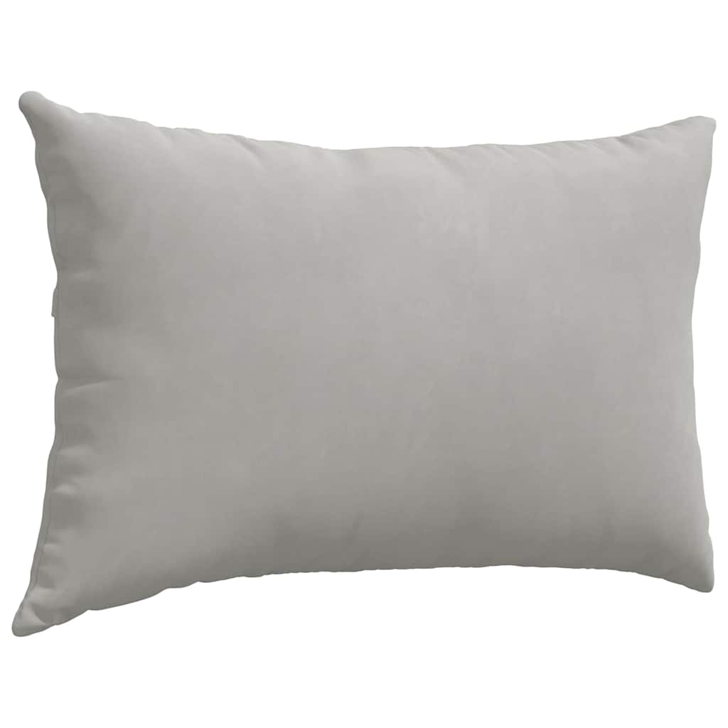 Cuscini da Divano 2 pz Tessuto Grigio chiaro 60 x 40 cm