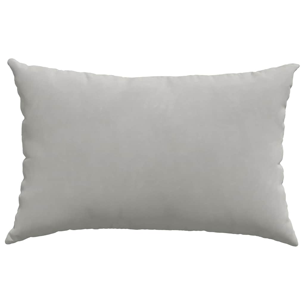 Cuscini da Divano 2 pz Tessuto Grigio chiaro 60 x 40 cm