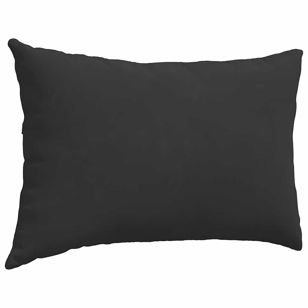 Cuscini da Divano 2 pz Tessuto Nero 60 x 40 cm