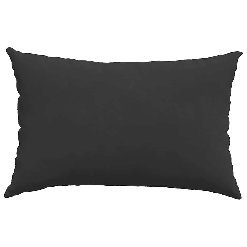 Cuscini da Divano 2 pz Tessuto Nero 60 x 40 cm