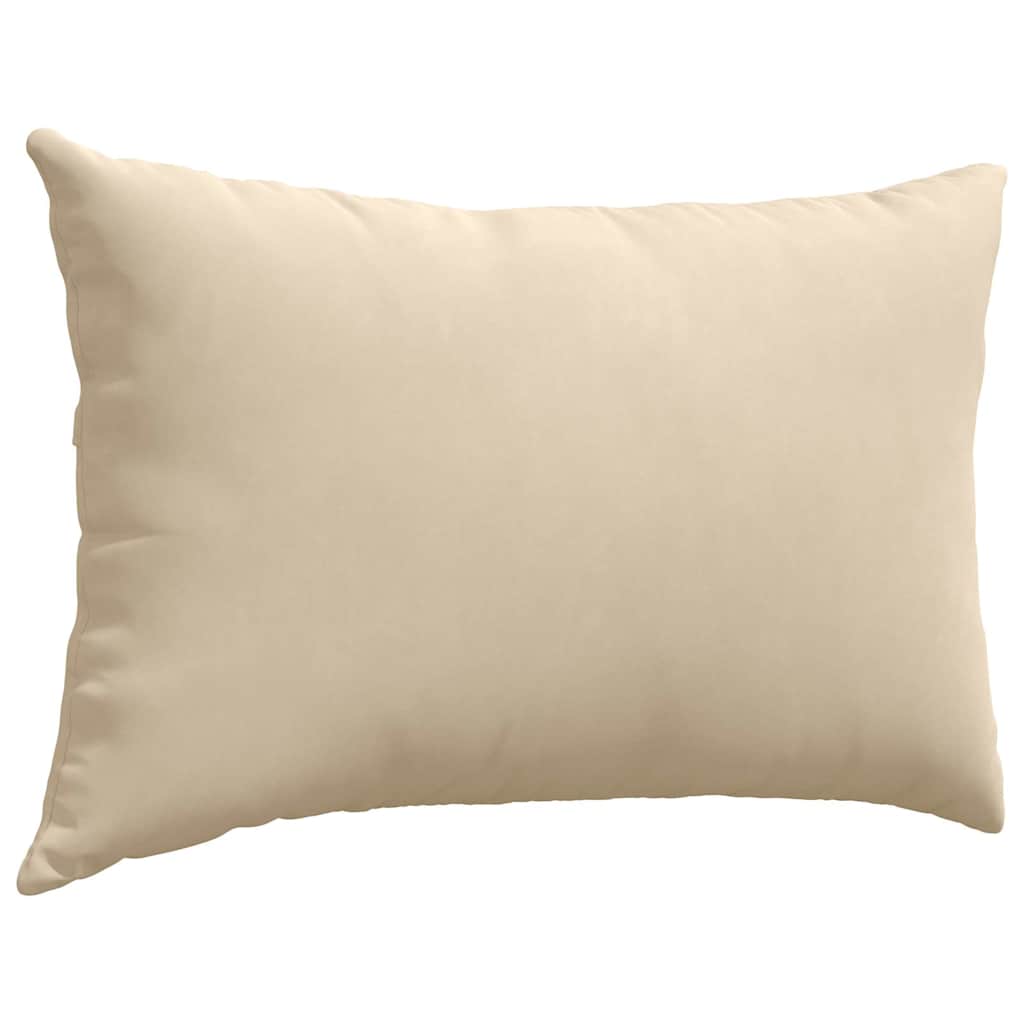 Cuscini da Divano 2 pz Tessuto Crema 60 x 40 cm