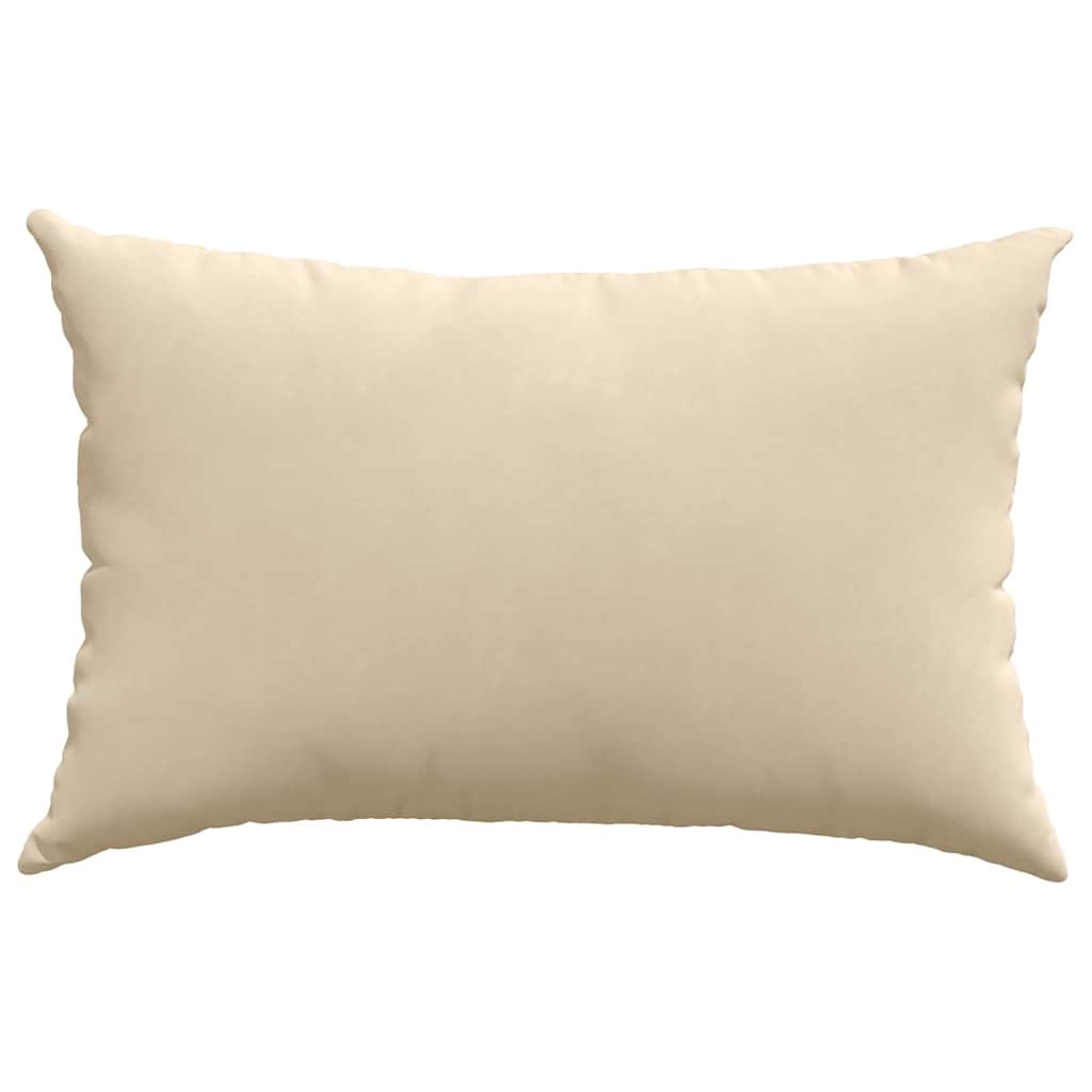 Cuscini da Divano 2 pz Tessuto Crema 60 x 40 cm