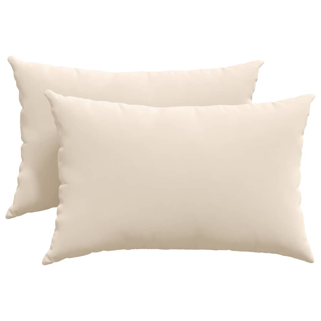 Cuscini da Divano 2 pz Tessuto Beige 60 x 40 cm