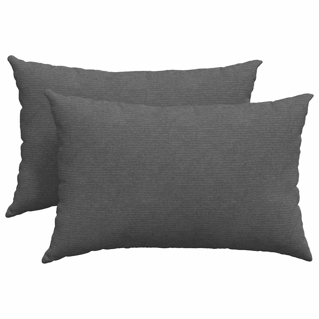 Cuscini da Divano 2 pcs Grigio scuro 60 x 40 cm