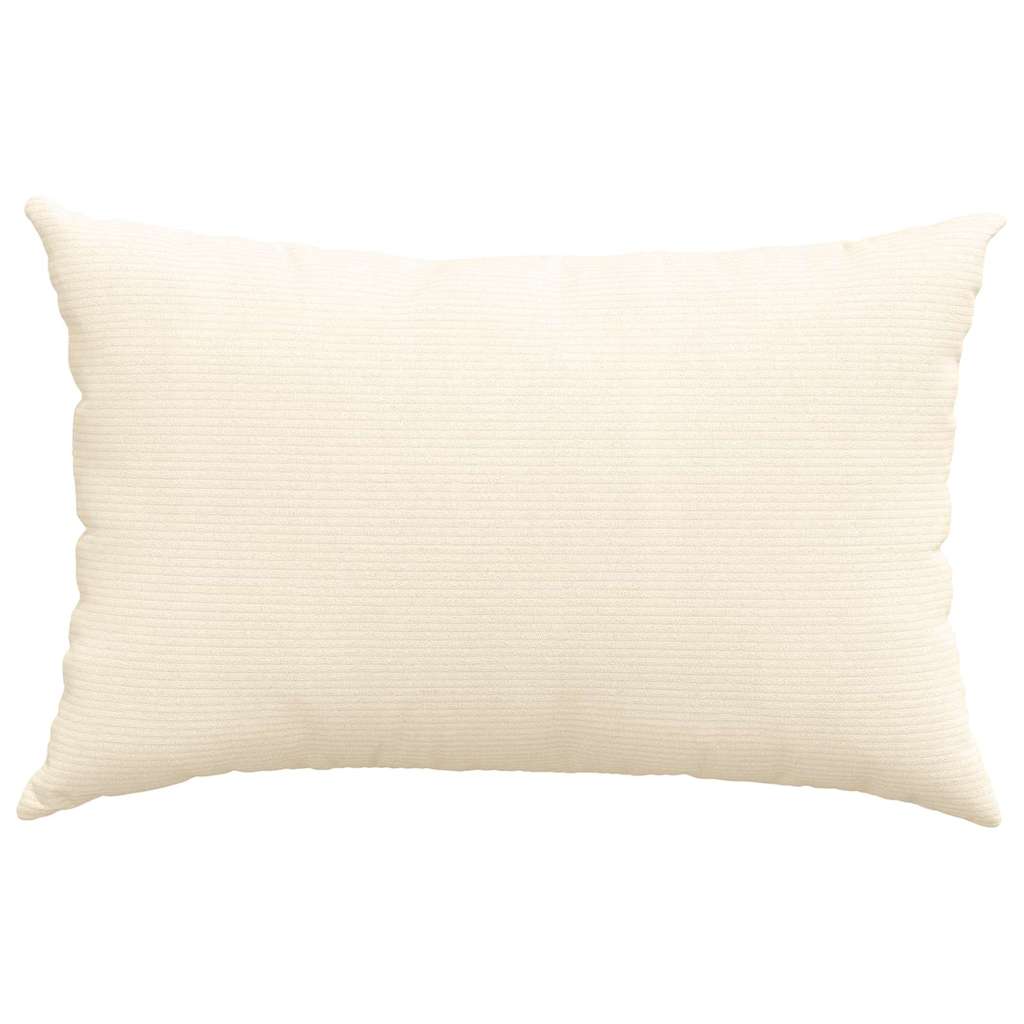 Cuscini da Divano 2 pcs Crema 60 x 40 cm Tessuto in Cords