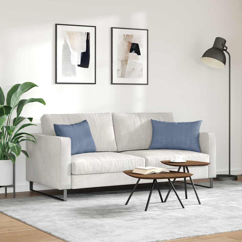 Cuscini da Divano 2 pcs Blu 60 x 40 cm Tessuto in Cords