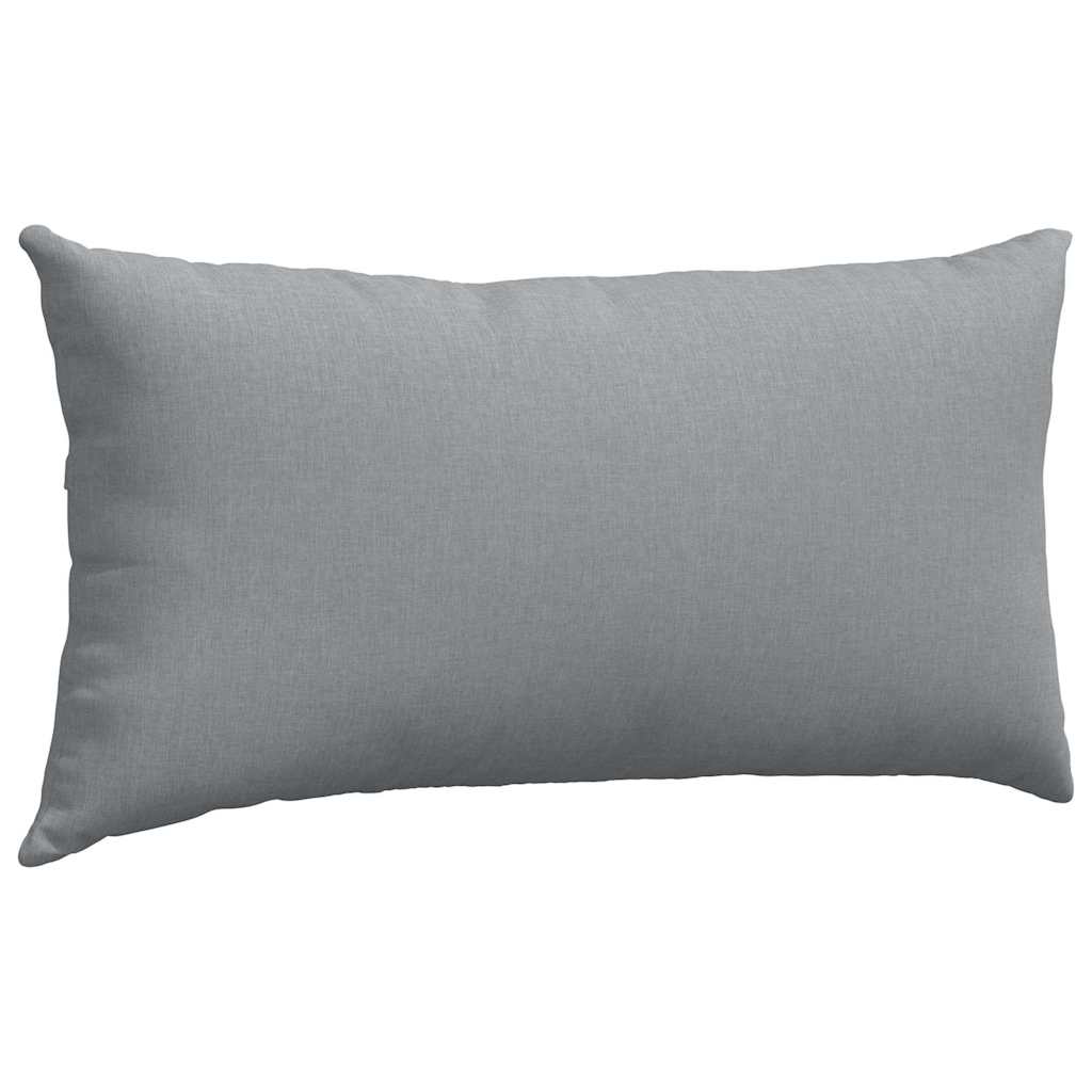 Cuscini da Divano 2 pz Tessuto Grigio chiaro 80 x 40 cm