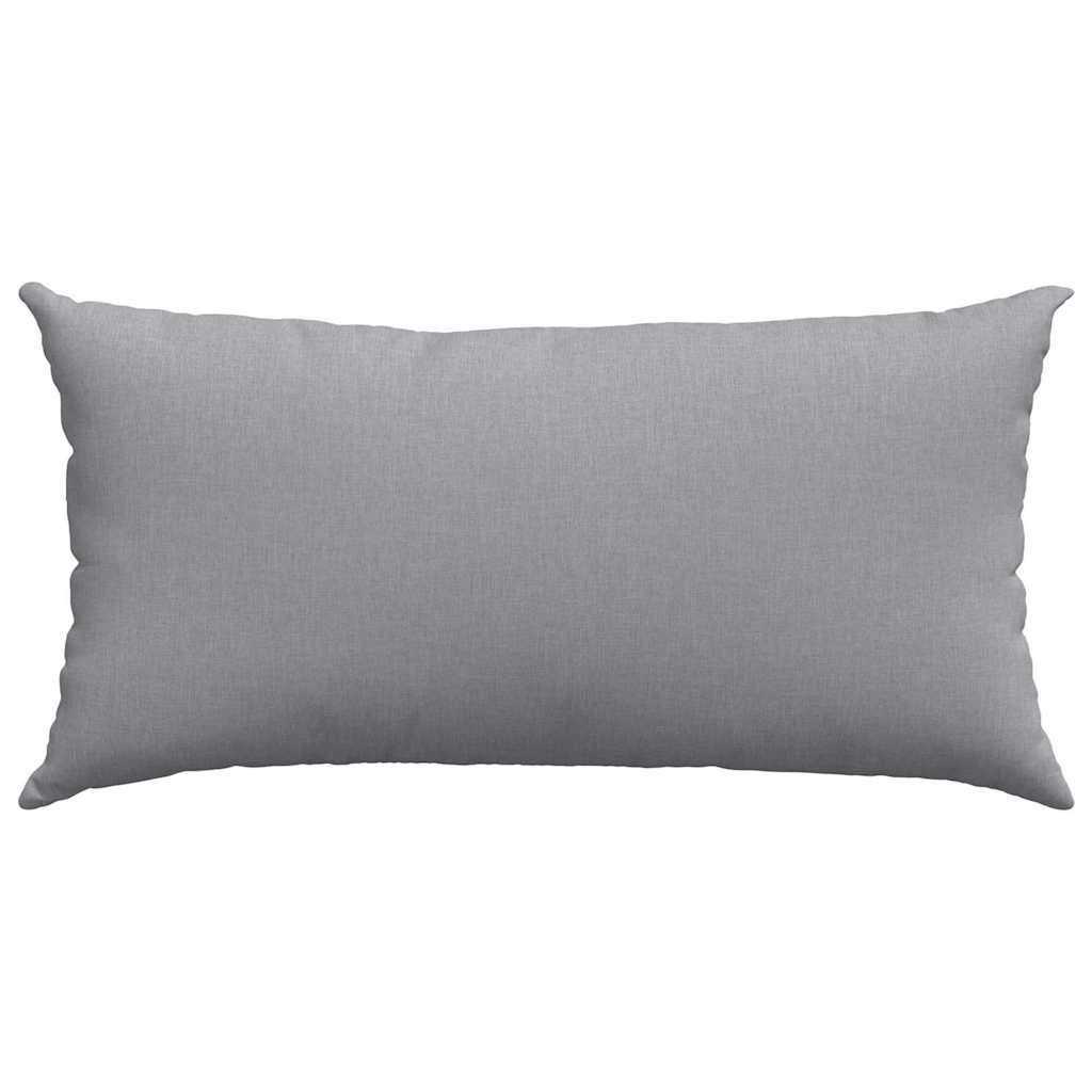 Cuscini da Divano 2 pz Tessuto Grigio chiaro 80 x 40 cm