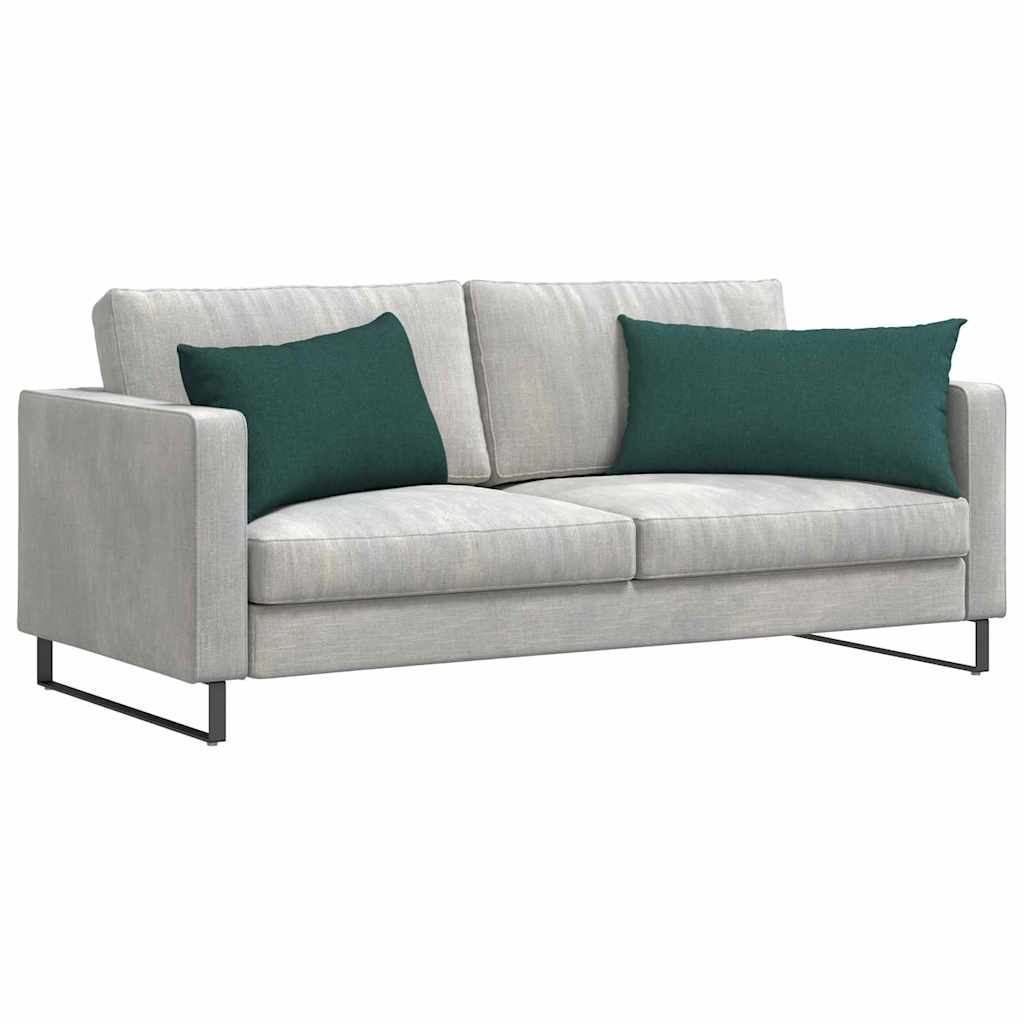 Cuscini da Divano 2 pz Tessuto Verde Scuro 80 x 40 cm