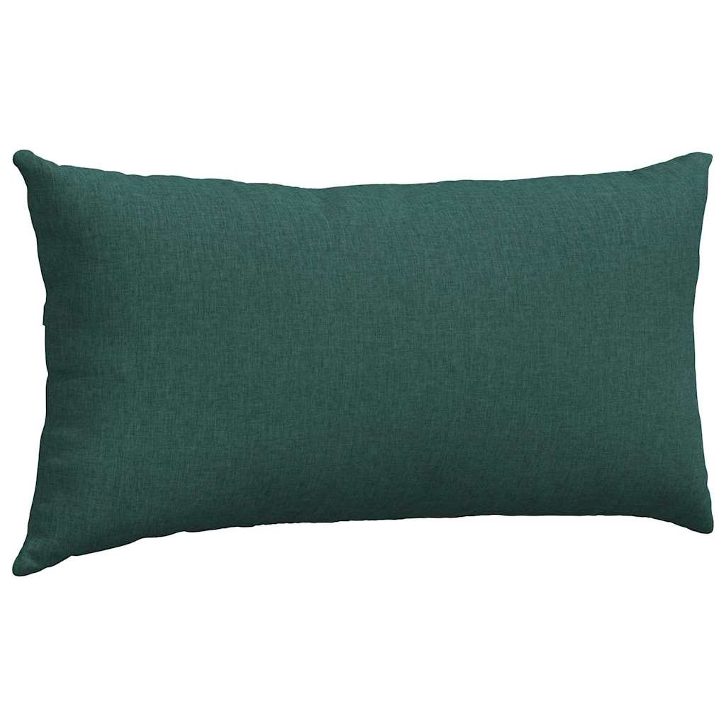 Cuscini da Divano 2 pz Tessuto Verde Scuro 80 x 40 cm