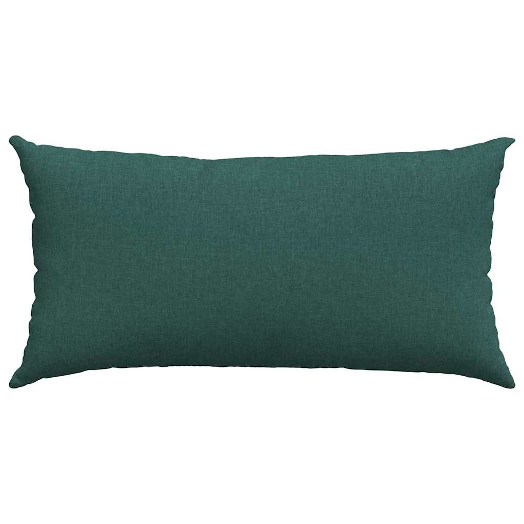 Cuscini da Divano 2 pz Tessuto Verde Scuro 80 x 40 cm