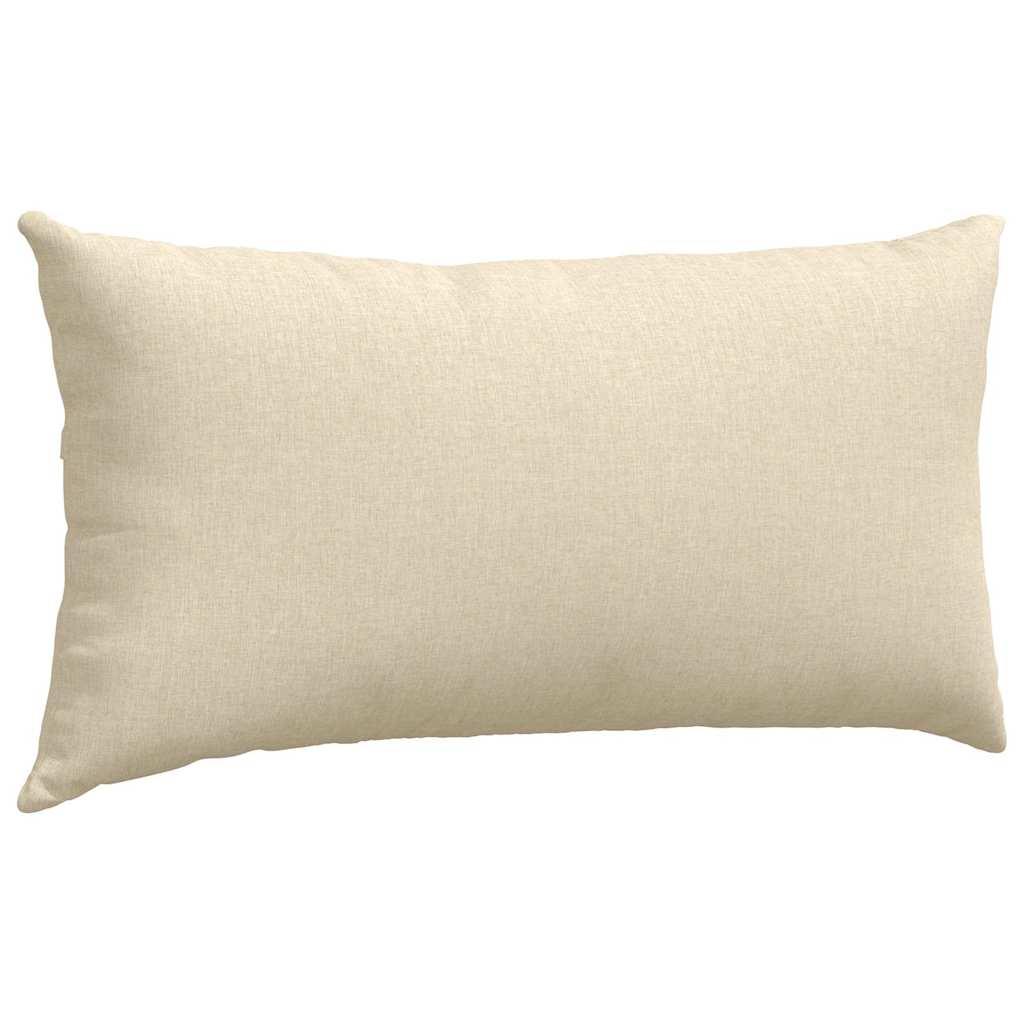 Cuscini da Divano 2 pz Tessuto Crema 80 x 40 cm