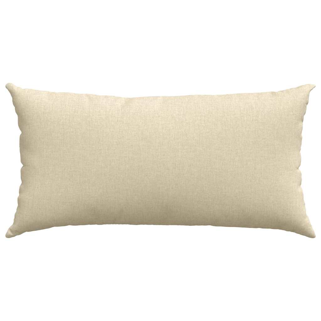 Cuscini da Divano 2 pz Tessuto Crema 80 x 40 cm