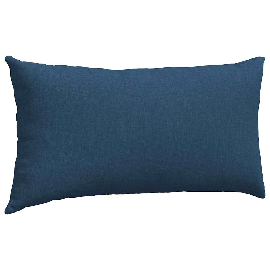 Cuscini da Divano 2 pz Tessuto Blu 80 x 40 cm