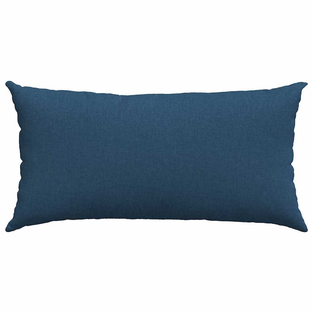Cuscini da Divano 2 pz Tessuto Blu 80 x 40 cm