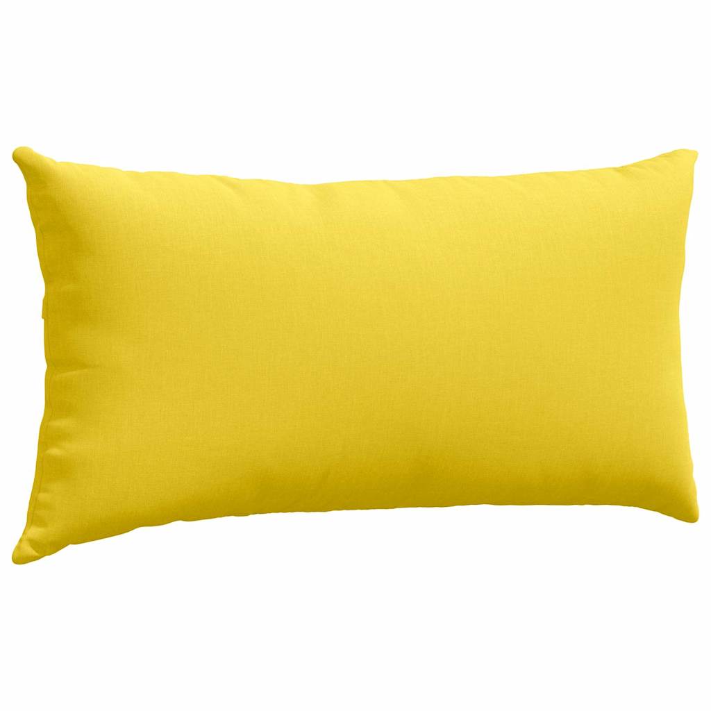 Cuscini da Divano 2 pz Tessuto Giallo Chiaro 80 x 40 cm