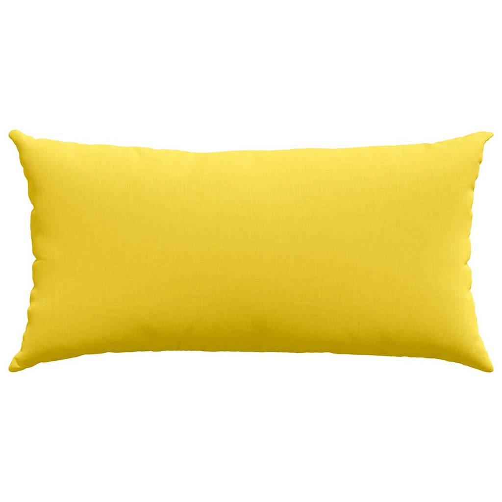 Cuscini da Divano 2 pz Tessuto Giallo Chiaro 80 x 40 cm