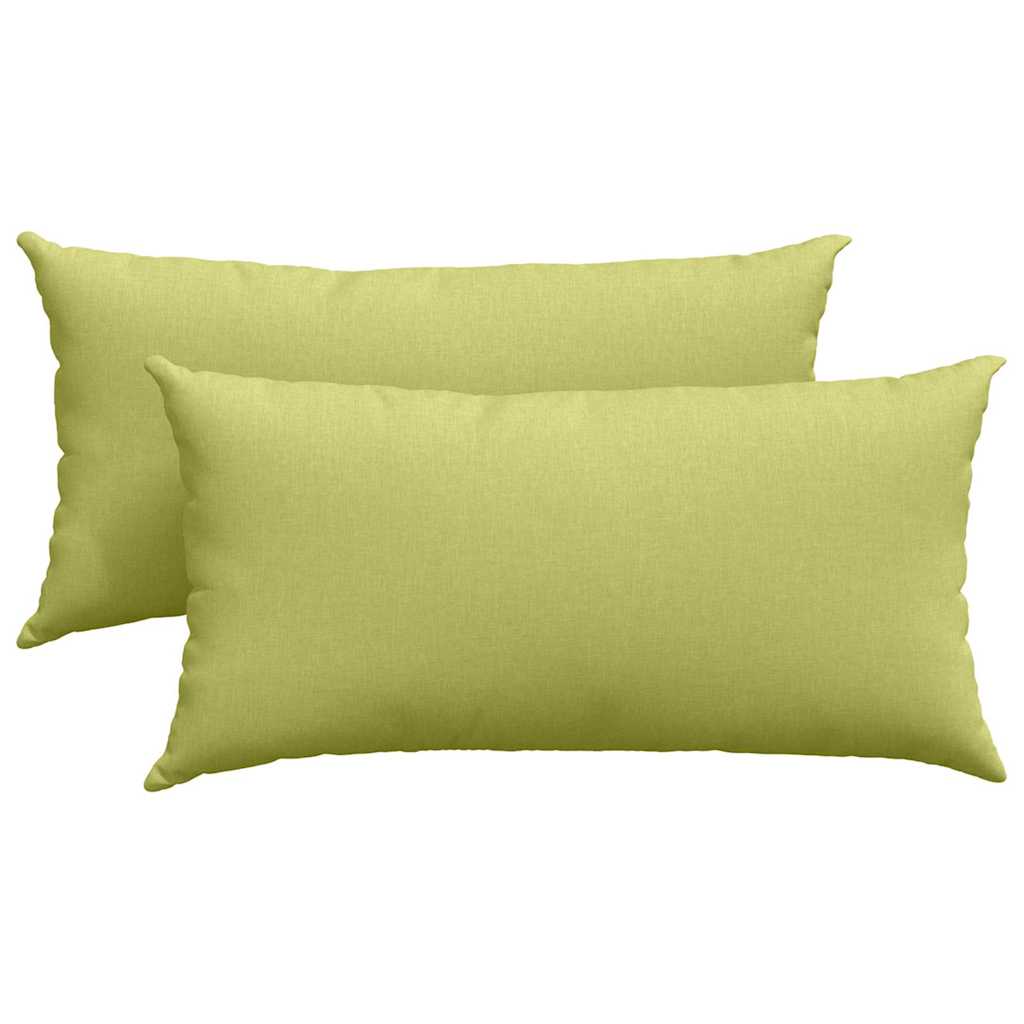 Cuscini da Divano 2 pz Tessuto Verde chiaro 80 x 40 cm