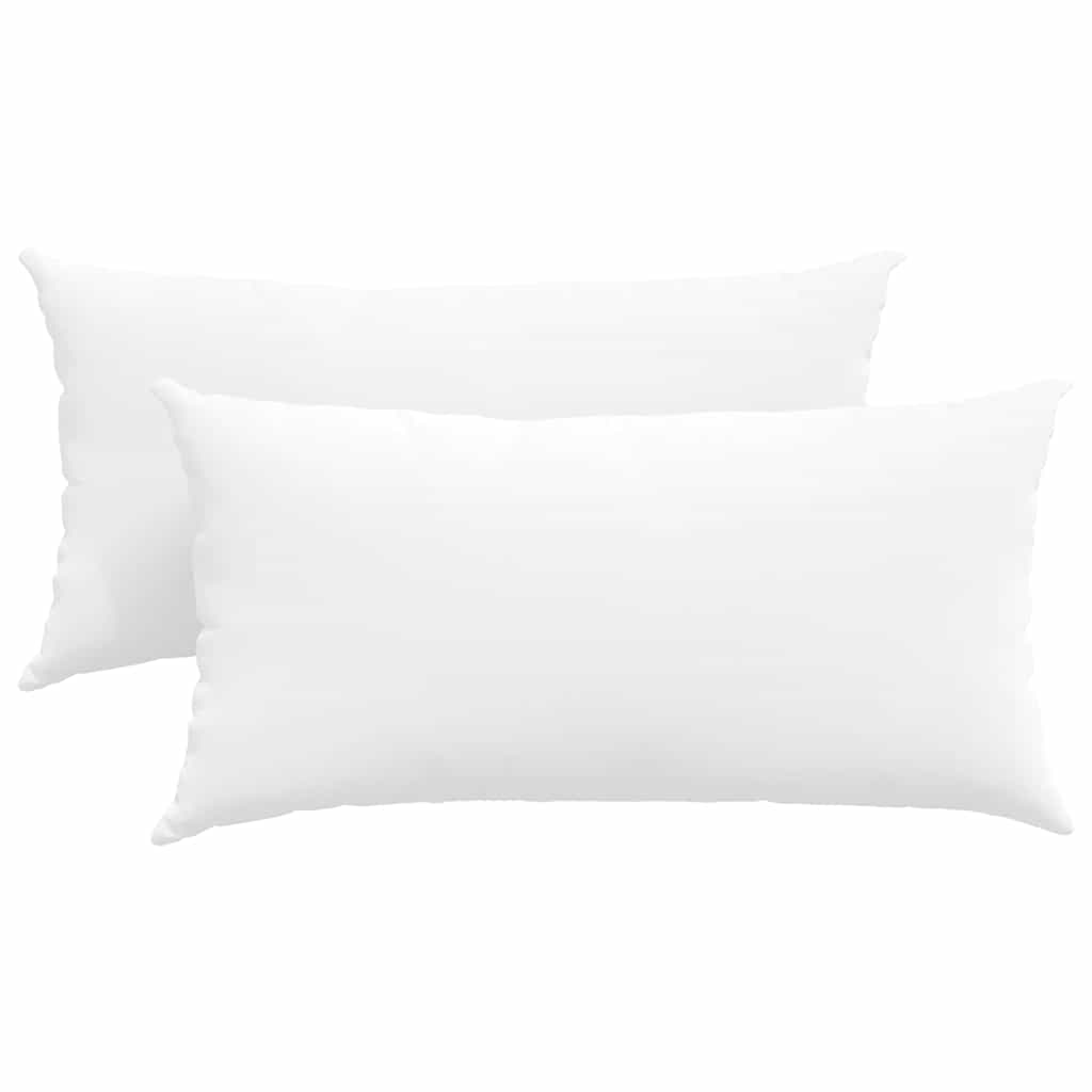 Cuscini da Divano 2 pz Tessuto Bianco 80 x 40 cm