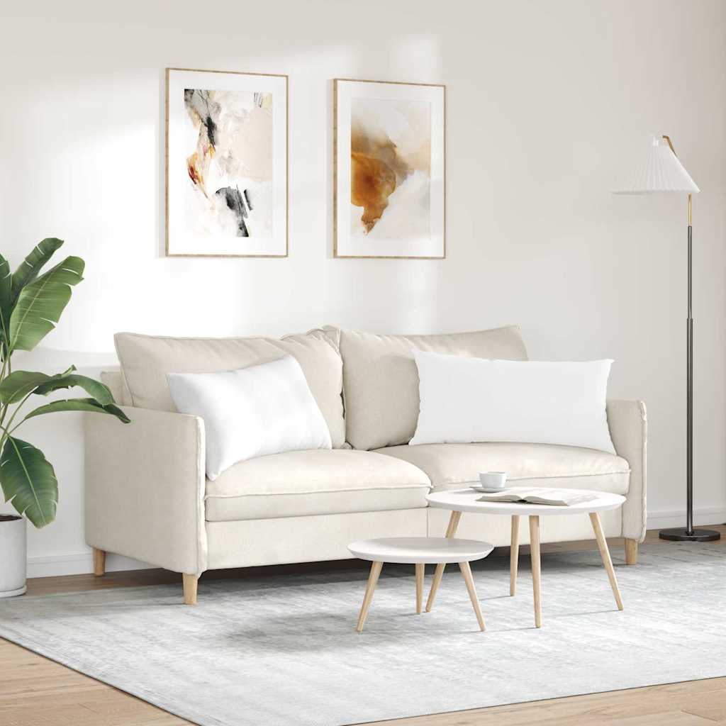 Cuscini da Divano 2 pz Tessuto Bianco 80 x 40 cm