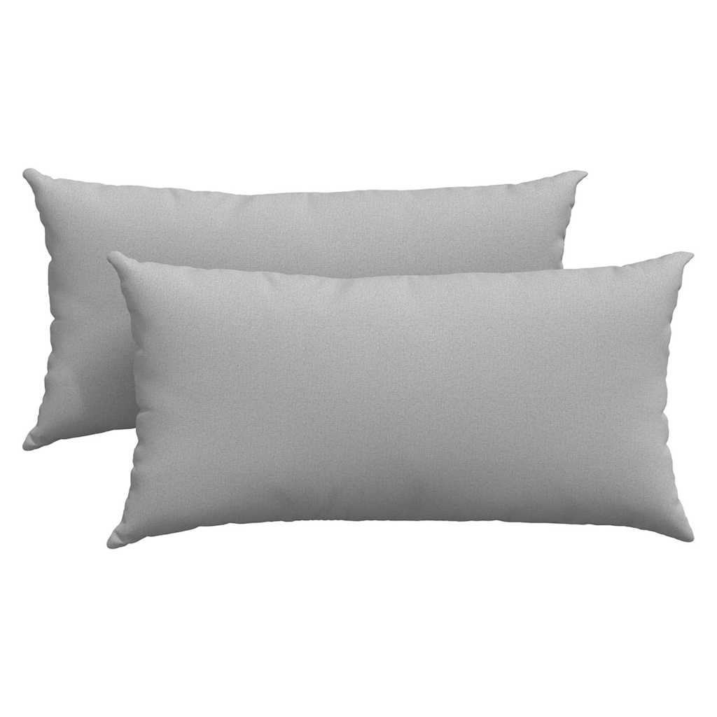 Cuscini da Divano 2 pz Tessuto Grigio Nuvola 80 x 40 cm