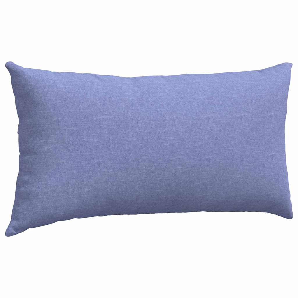 Cuscini da Divano 2 pz Tessuto Blu jeans 80 x 40 cm