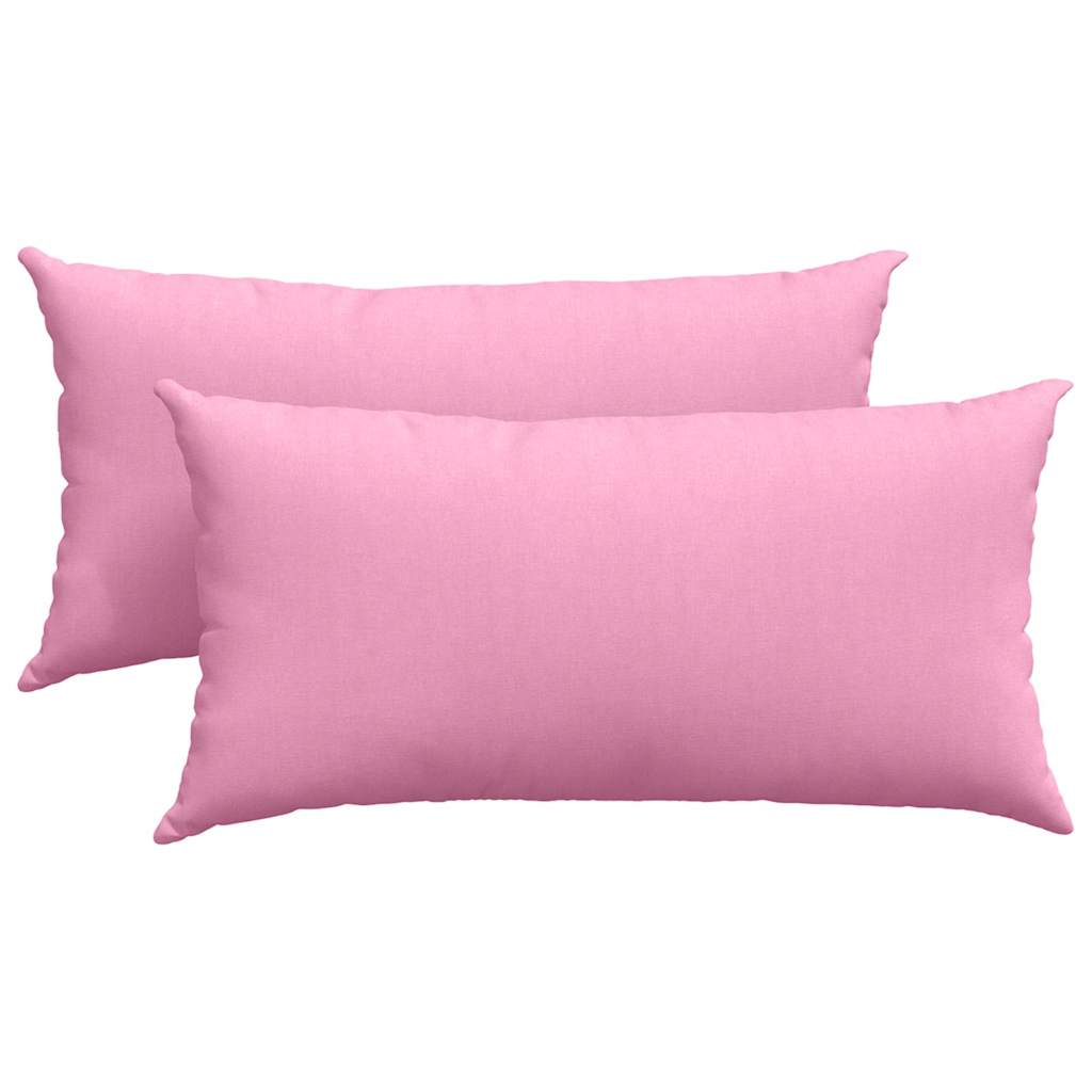 Cuscini da Divano 2 pz Tessuto Rosa 80 x 40 cm