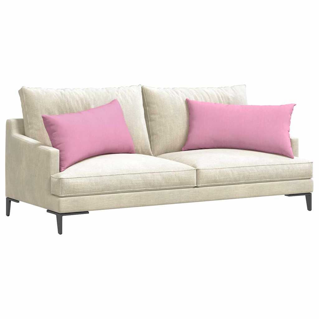 Cuscini da Divano 2 pz Tessuto Rosa 80 x 40 cm