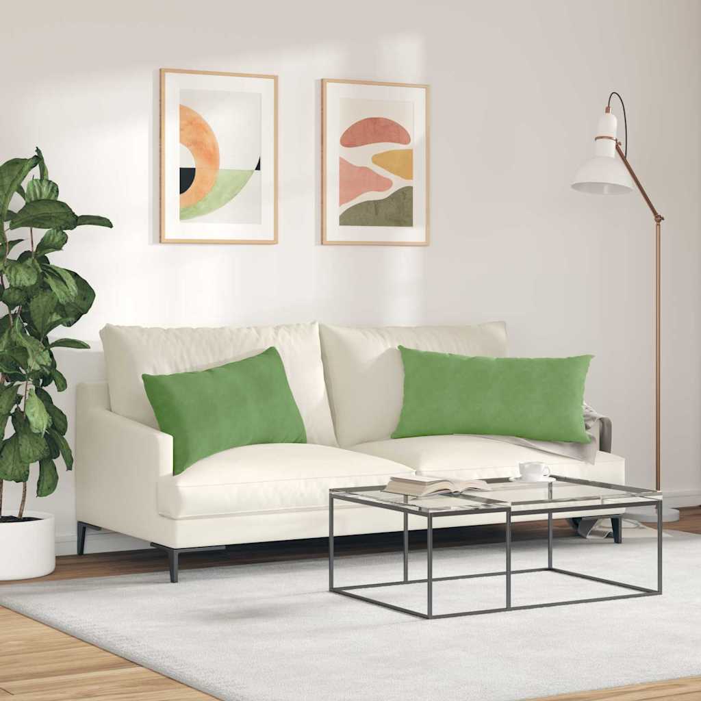Cuscini da Divano 2 pcs Verde chiaro 80 x 40 cm
