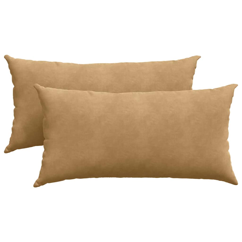 Cuscini da Divano 2 pcs Marrone 80 x 40 cm Tessuto in Cords