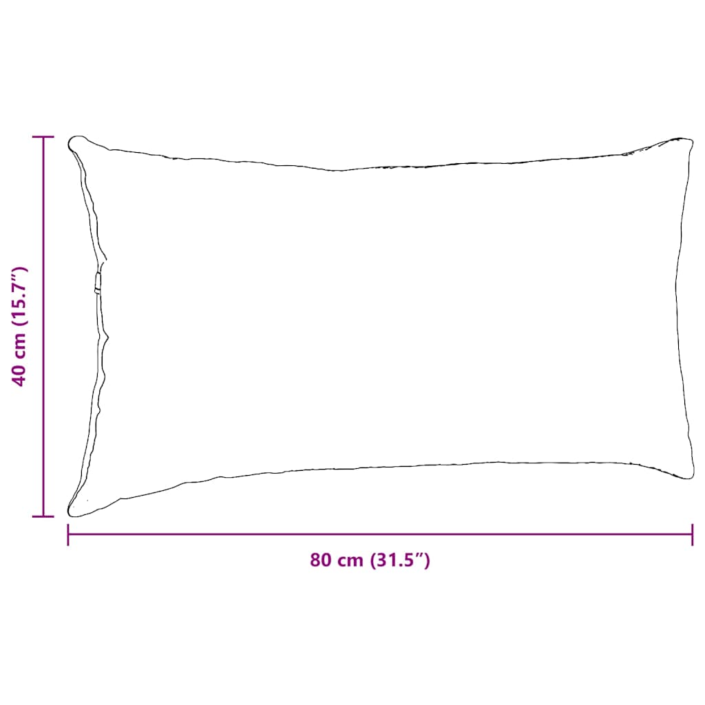Cuscini da Divano 2 pcs Marrone 80 x 40 cm Tessuto in Cords