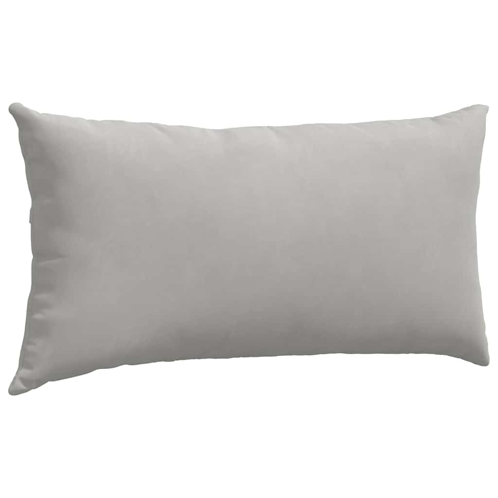 Cuscini da Divano 2 pz Tessuto Grigio chiaro 80 x 40 cm