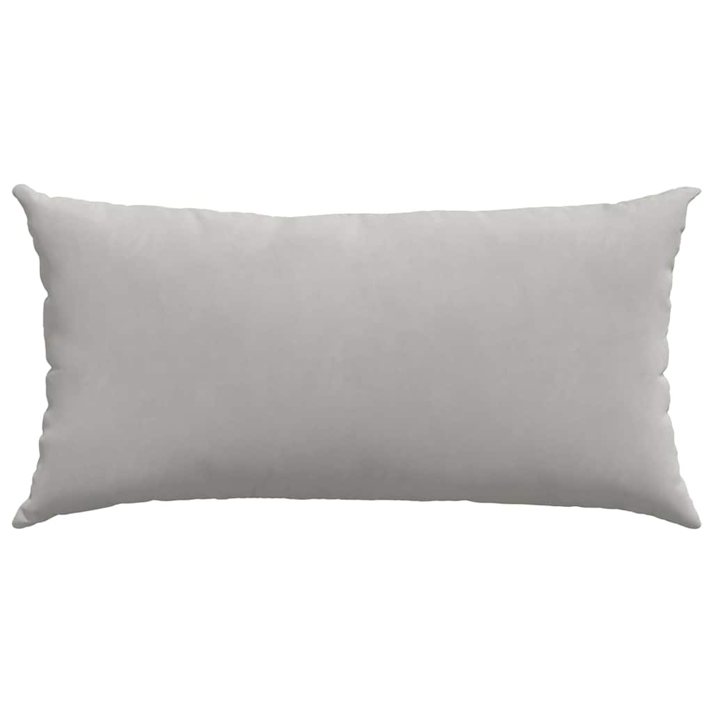 Cuscini da Divano 2 pz Tessuto Grigio chiaro 80 x 40 cm